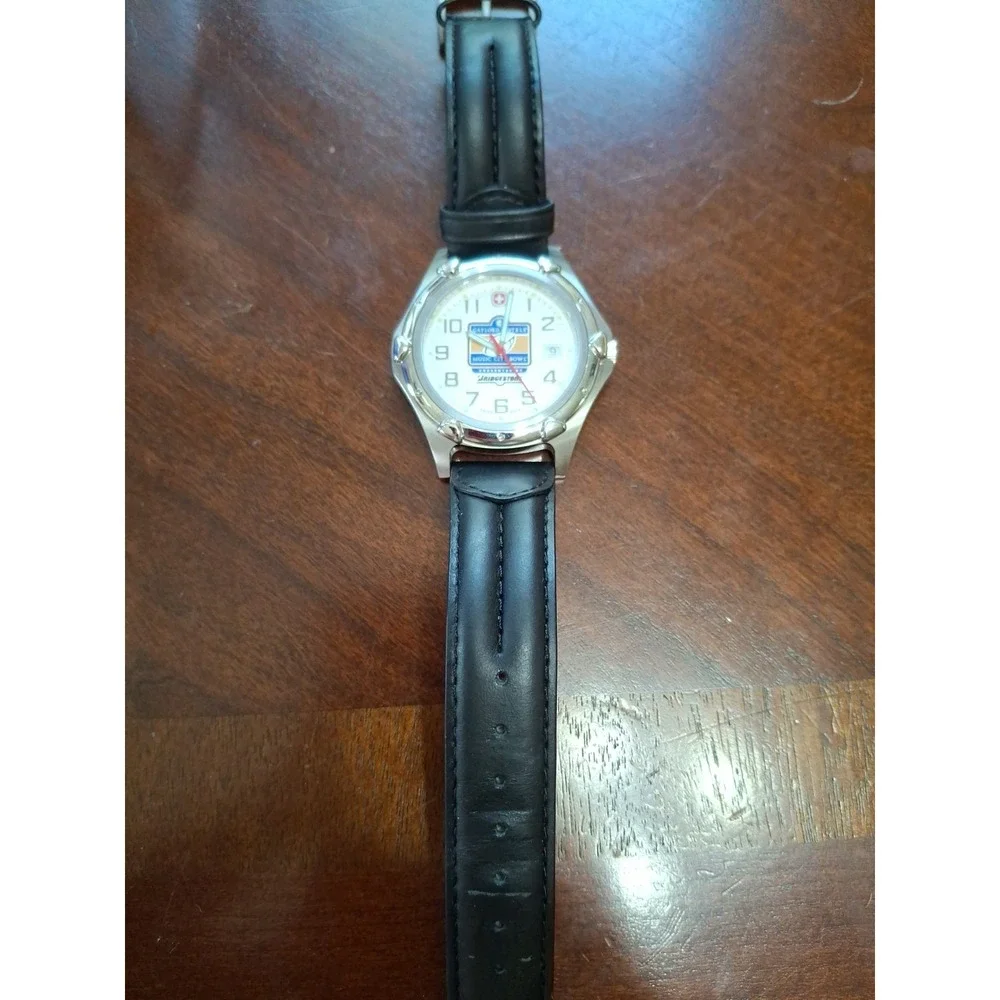 Mens Wenger SAK Swiss Made Silvertone Watch.Music City Bowl Commemorative/Logo.